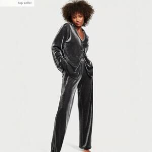 Victoria’s Secret Shimmer Knit Long Pajama Set|| SIZE XXL